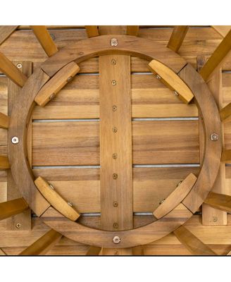 Outdoor Round Top Acacia Wood Dining Table,Round Bistro Table