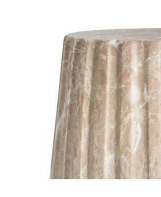 Outdoor Cleme Carved Side Table