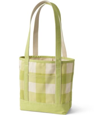 Medium Print 5 Pocket Open Top Long Handle Canvas Tote Bag