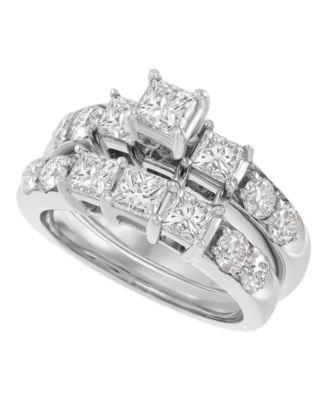 Diamond Princess Bridal Set (3 ct. t.w.) in 14k White Gold