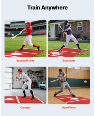 10 x 3.8 Ft Baseball Hitting Mat with Home Plate