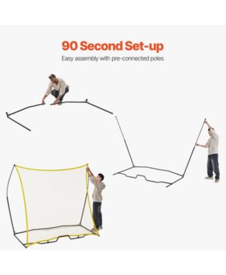 7 x 7 Ft Soccer Rebounder Net with Carry Bag