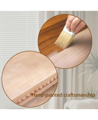 Modern Wood Coffee Table - 47" Rectangular, Open Shelf