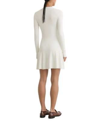 Women's Knitted Button-Detail Mini Dress