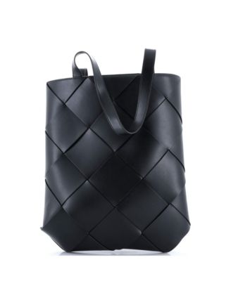 North South Billboard Tote Bag Intrecciato Leather