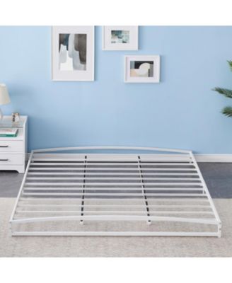 6 Inch Metal Platform Bed Frame - Steel Slats No Box Spring