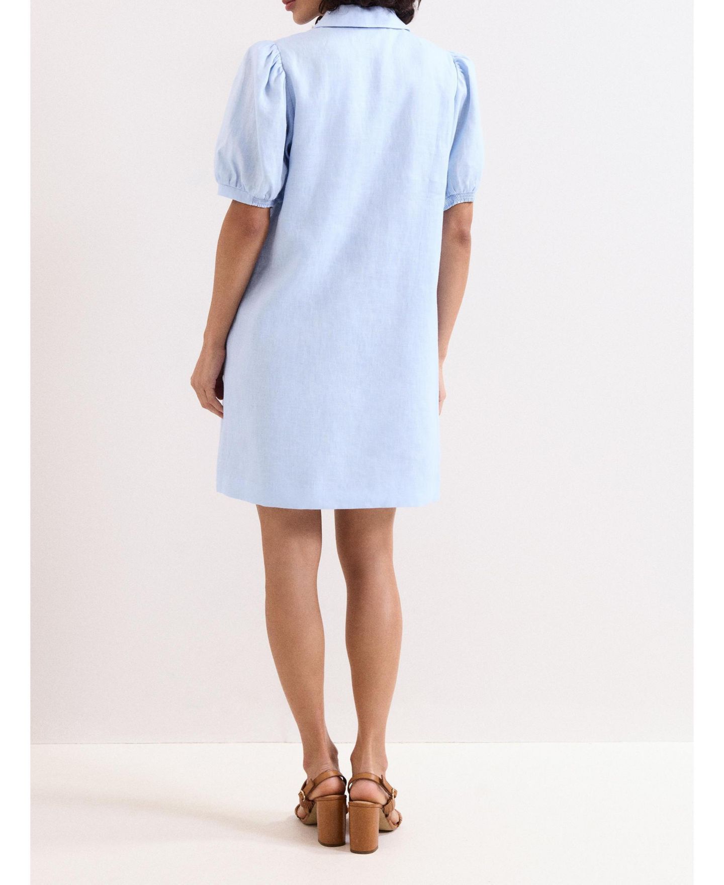 Женское платье Phase Eight Candice Linen, цвет: Бледный синий — фото 6