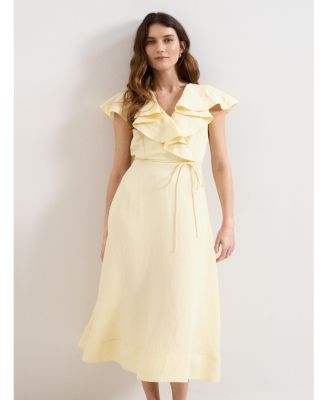 Women's Matilda Ruffle Linen Midi Dress