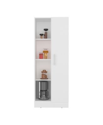 Phantom Kitchen Pantry Cabinet with 3 Closed and 3 Open Compartments for Storage