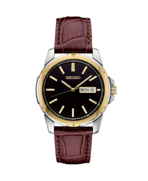 Мужские часы Seiko Two-Tone Stainless Steel Dial Bracelet Watch, 39.6mm