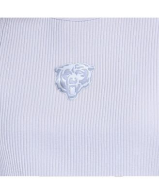 Women's Light Blue Chicago Bears Pastels Ribbed Tank Top