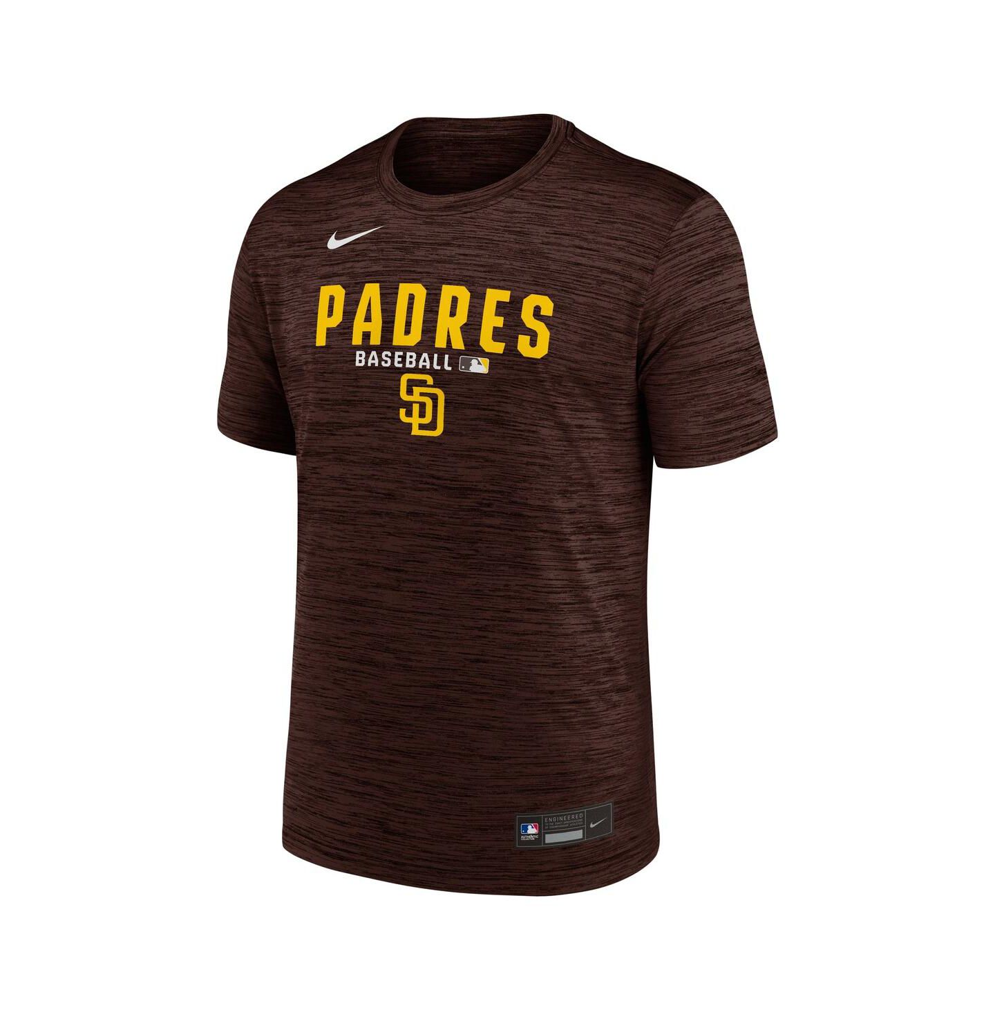 Мужская футболка Nike Brown San Diego Padres Authentic Collection Velocity Dri-FIT — фото 2