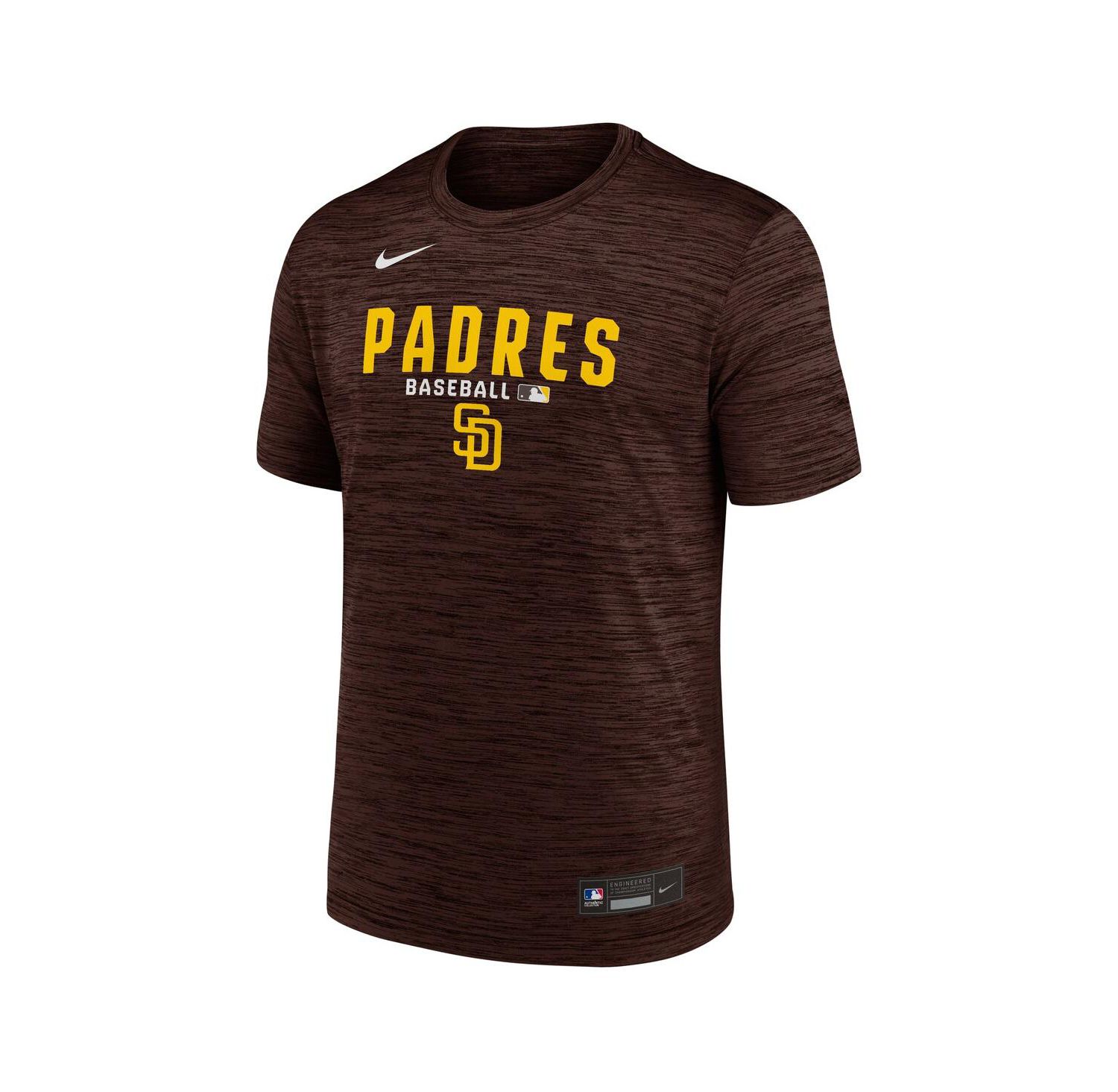 Men's Brown San Diego Padres Authentic Collection Velocity Dri-FIT T-Shirt