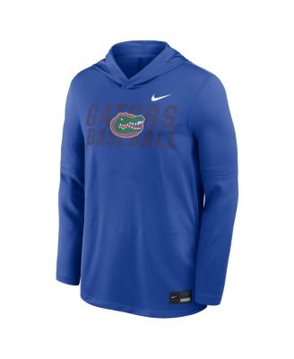 Men's Royal Florida Gators Dugout Dri-FIT Long Sleeve Hooded T-Shirt