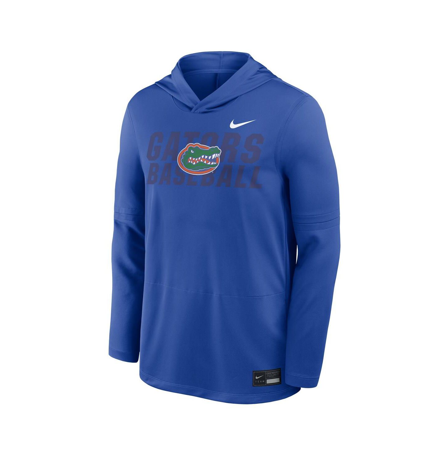 Мужская футболка Nike Royal Florida Gators Dugout Dri-FIT Long Sleeve Hooded — фото 2