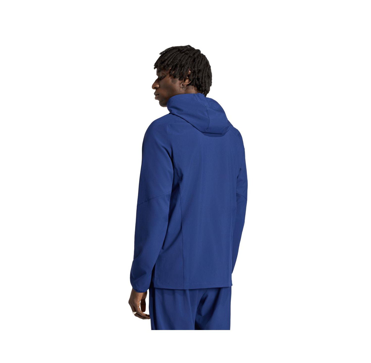 Men's Navy LA Galaxy Tiro Travel Full-Zip Hooded Windbreaker Jacket