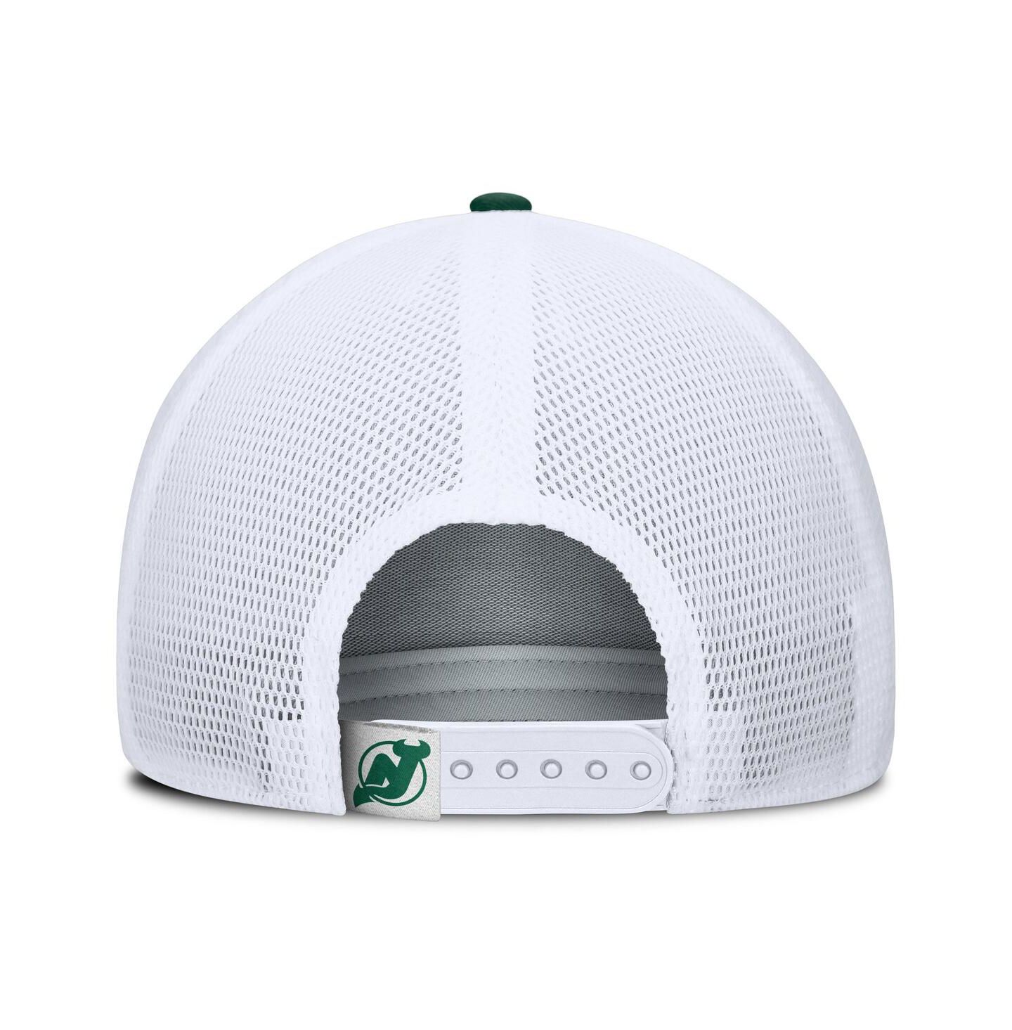 Мужские головные уборы Fanatics Green/White New Jersey Devils Bermuda A-Frame Adjustable Hat — фото 2