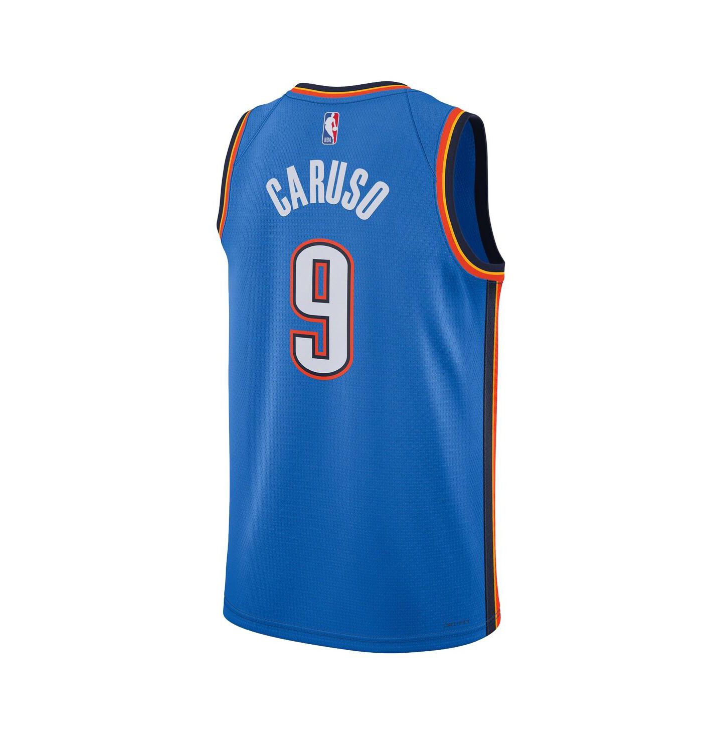 Топ Nike Alex Caruso Blue Oklahoma City Thunder Swingman Jersey — фото 2