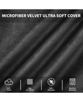 48" Giant Bean Bag Chair, Memory Foam, Plush Velvet, Washable Cover for Adults/Kids