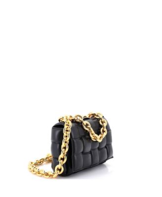 Cassette Chain Crossbody Bag Padded Maxi Intrecciato Leather