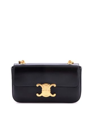 Small Triomphe Chain Shoulder Bag Leather
