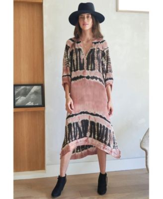 Women's Ocean+Main Tie Dye Gauze Dress with Pockets
