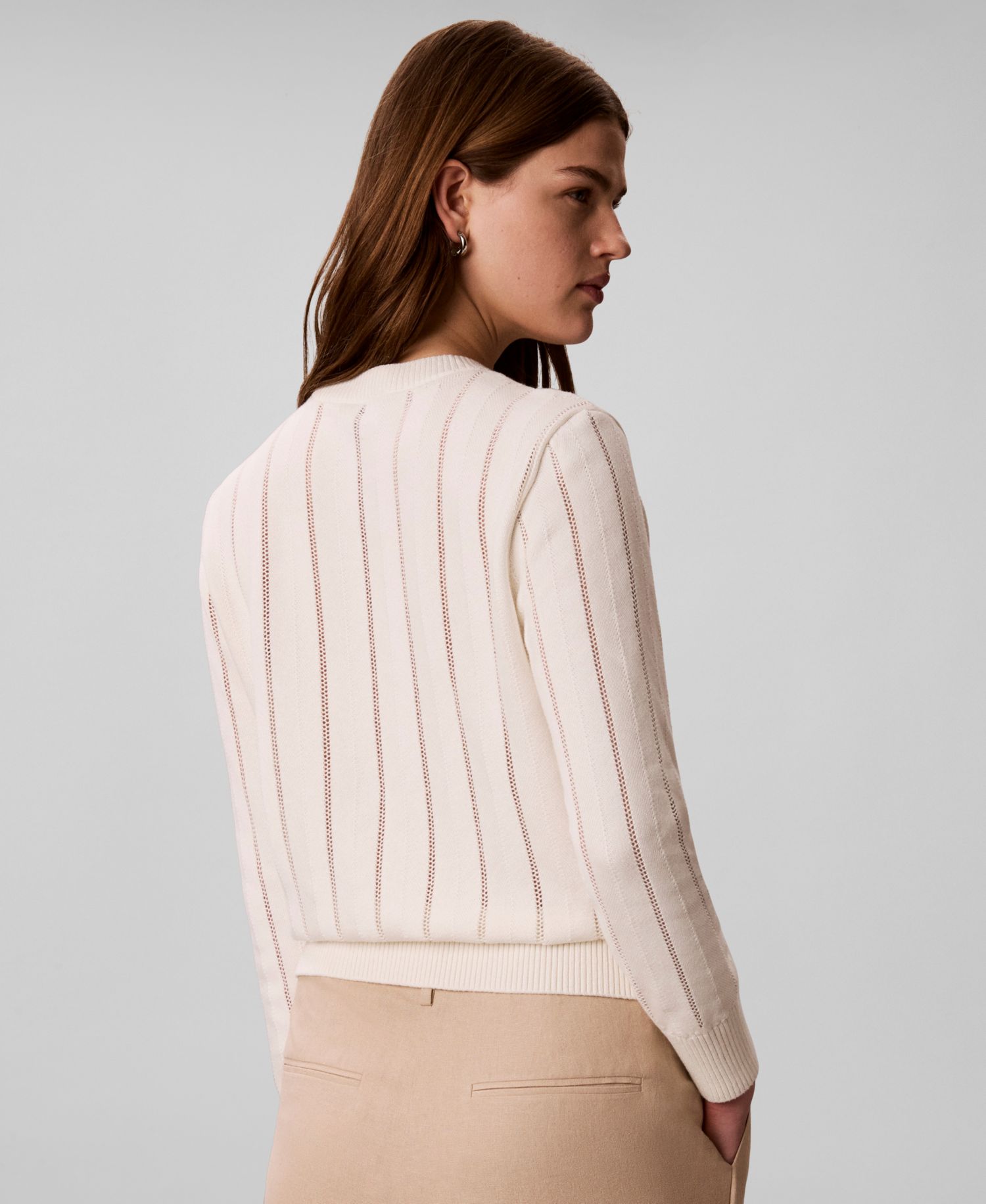 Women's Long-Sleeve Relaxed-Fit Crew-Neck Sweater