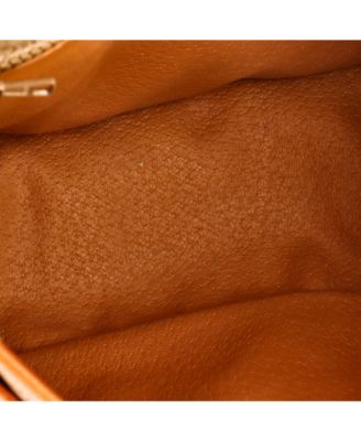 Small Vintage Saddle Flap Shoulder Bag Macadam Coated Canvas