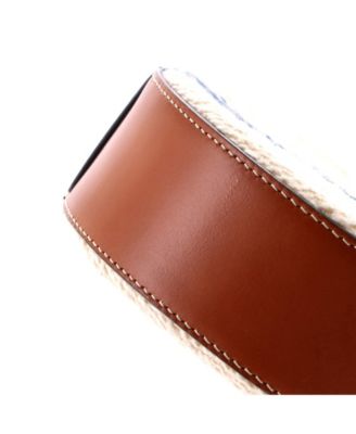Plein Soleil Round Purse on Strap Canvas with Leather