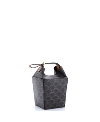 Strap Box Top Handle Bag Triomphe Coated Canvas
