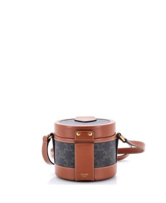 Small Tambour Bag Triomphe Coated Canvas