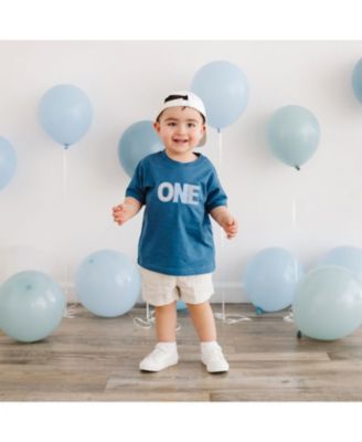 Baby Boys One Patchwork Patch Short Sleeve T-Shirt