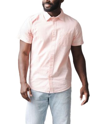 Men's Hope and Henry Organic Short Sleeve Seersucker Shirt