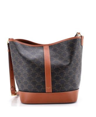 Medium Bucket Bag Triomphe Coated Canvas