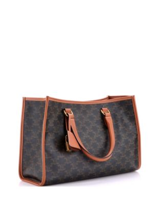 Mini Horizontal Cabas Tote Triomphe Coated Canvas