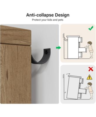 6 Drawer Modern Wooden Dresser for Bedroom, Deep Drawers, Chest for Living Room & Hallway