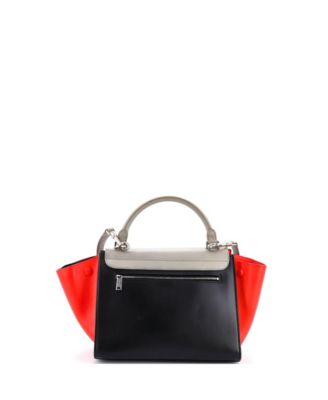 Small Tricolor Trapeze Bag Leather