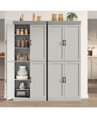 Pantry Cabinet, Freestanding Kitchen Pantry Storage Cabinet,70 in Cupboard, Tall Storage Cabinet with Doors and Adjustable Shelves