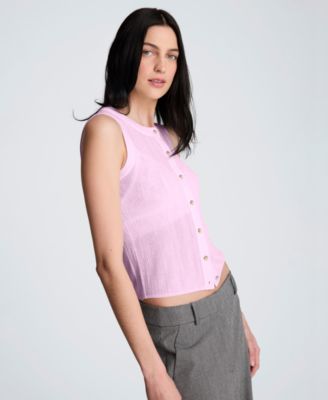 Women's Sheer Variegated Rib Vest