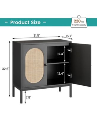 Modern Storage Cabinet with Fluted Glass Doors Adjustable Shelves and Durable MDF for Dining and Living Room