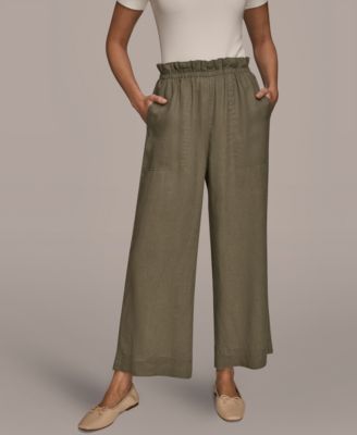 Women's High-Rise Relaxed Linen Pants