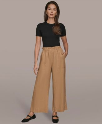 Women's High-Rise Relaxed Linen Pants