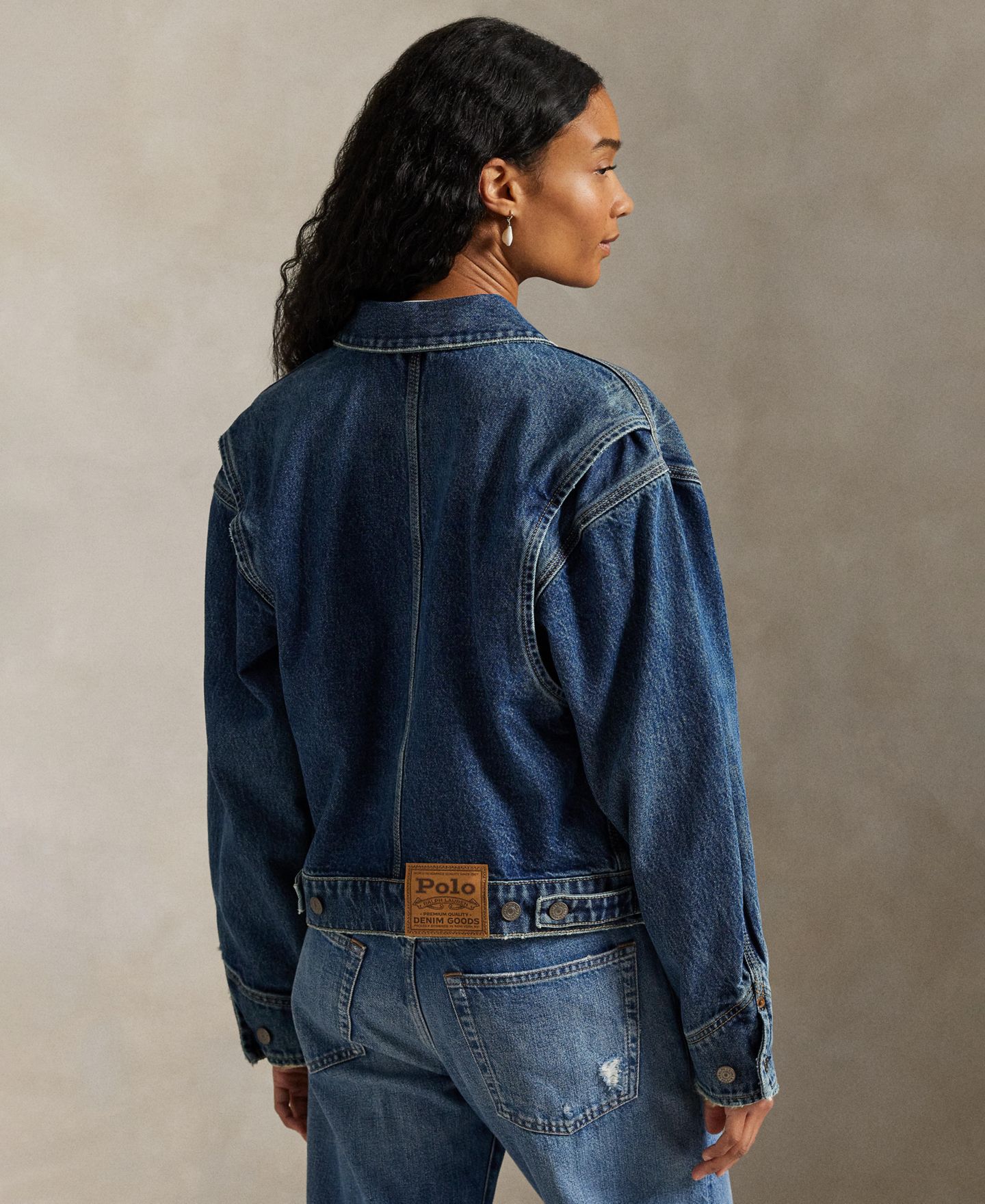 Женская куртка Polo Ralph Lauren Spread Collar Denim Jacket, цвет: Варёный — фото 5