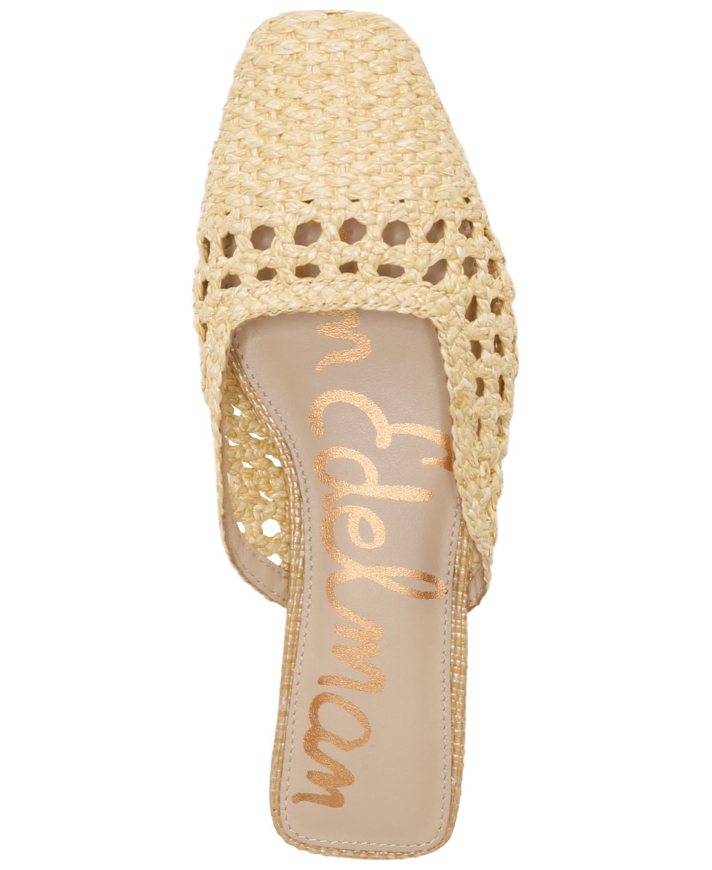 Женские сабо Sam Edelman Nola Slip-On Mule Flats, цвет: Выбеленный искусственный — фото 4