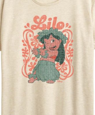 Plus Size Lilo Stitch Lilo Floral Frame Graphic T-Shirt