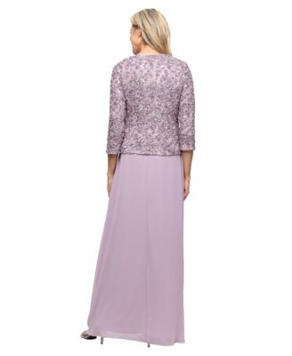 Women's Empire Waist Long Open Soutache Jacket Dress