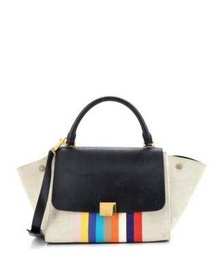 Medium Multicolor Trapeze Bag Leather and Felt