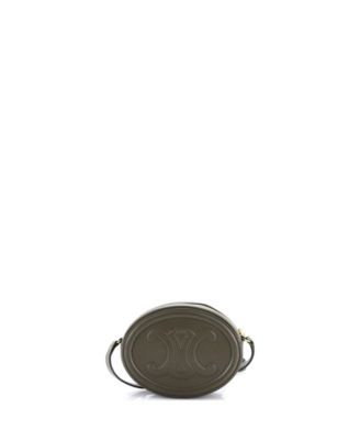 Mini Triomphe Oval Crossbody Bag Leather
