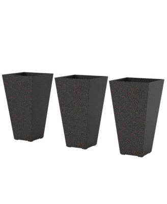 28" Tall Planters, Set of 3 Tape Outdoor Planters,