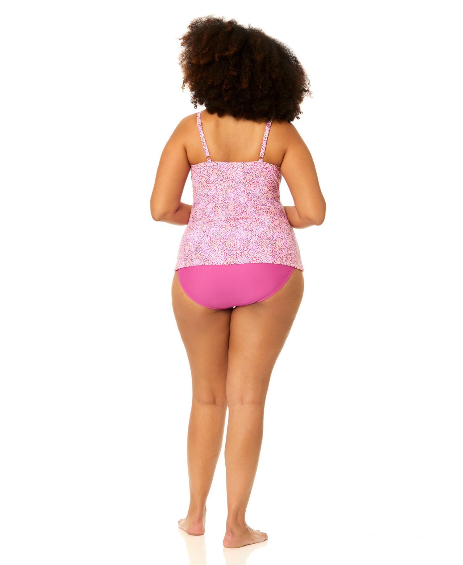 Plus Size Underwire Aries Printed Swim Tankini Top and Bottoms